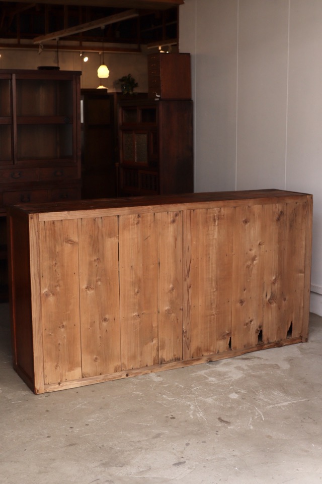 木製棚　アンティーク家具　古民家 食器棚 膳棚 水屋 収納棚 アンティーク家具 和家具 骨董 ヴィンテージ