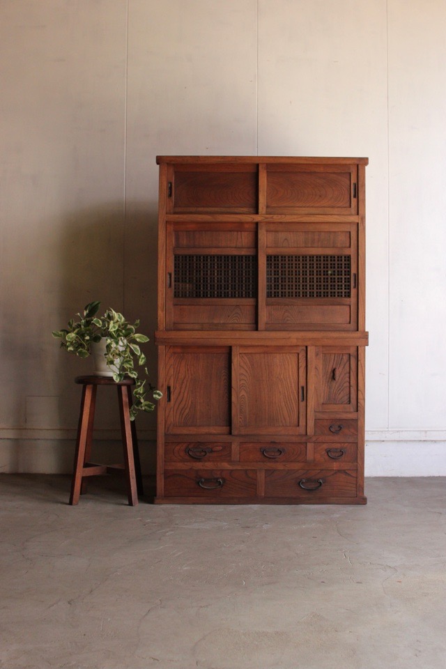 水屋箪笥　時代箪笥アンティークヴィンテージ古家具古民家古民具 水屋箪笥 時代箪笥アンティークヴィンテージ古家具古民家古民具