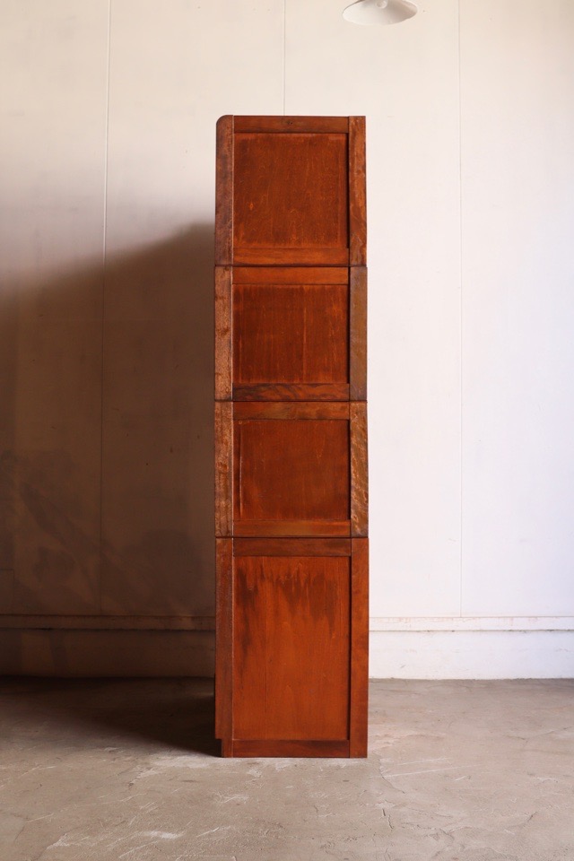 スタッキングガラス引戸棚