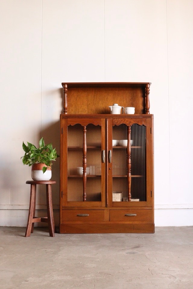 モールガラスの戸棚 | 全ての商品 - 古家具古道具 そうすけ