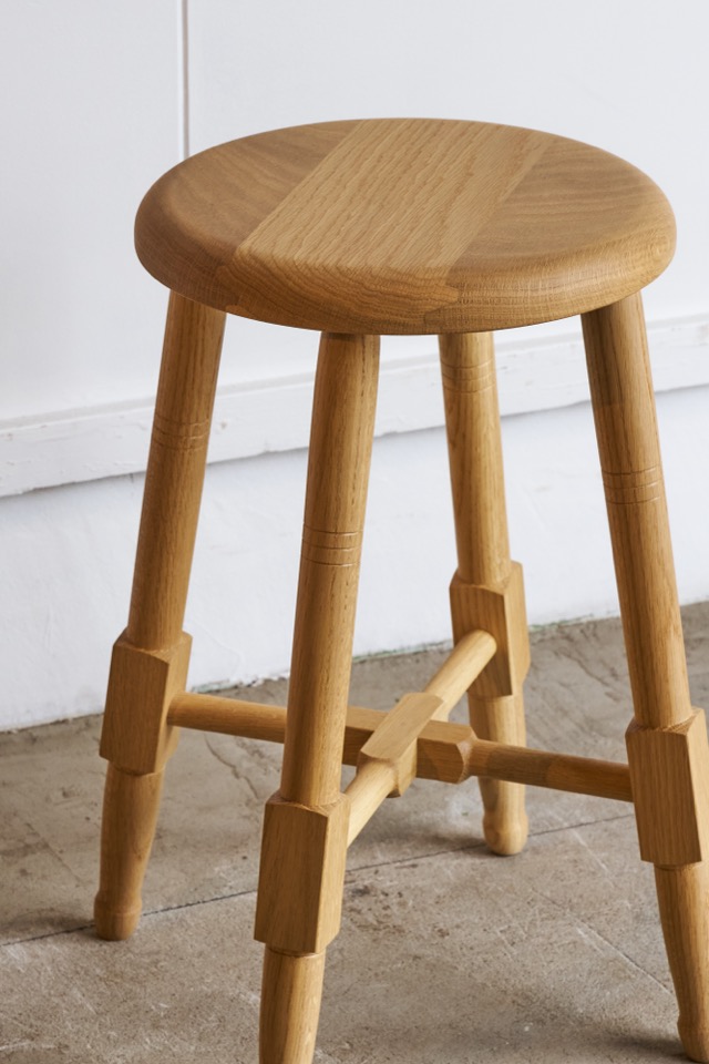 そうすけの丸椅子　ろくろ脚 