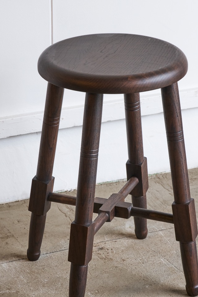 そうすけの丸椅子　ろくろ脚 