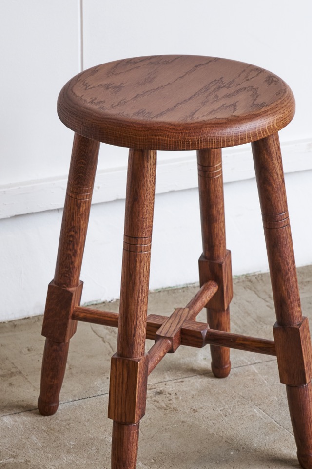 そうすけの丸椅子　ろくろ脚 