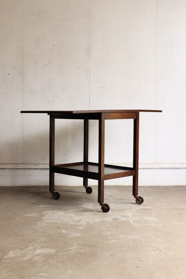 ★ 昭和レトロ 古家具 バタフライワゴン キッチンワゴン テーブルワゴン オーク バタフライキッチンワゴン｜アンティーク家具・照明の