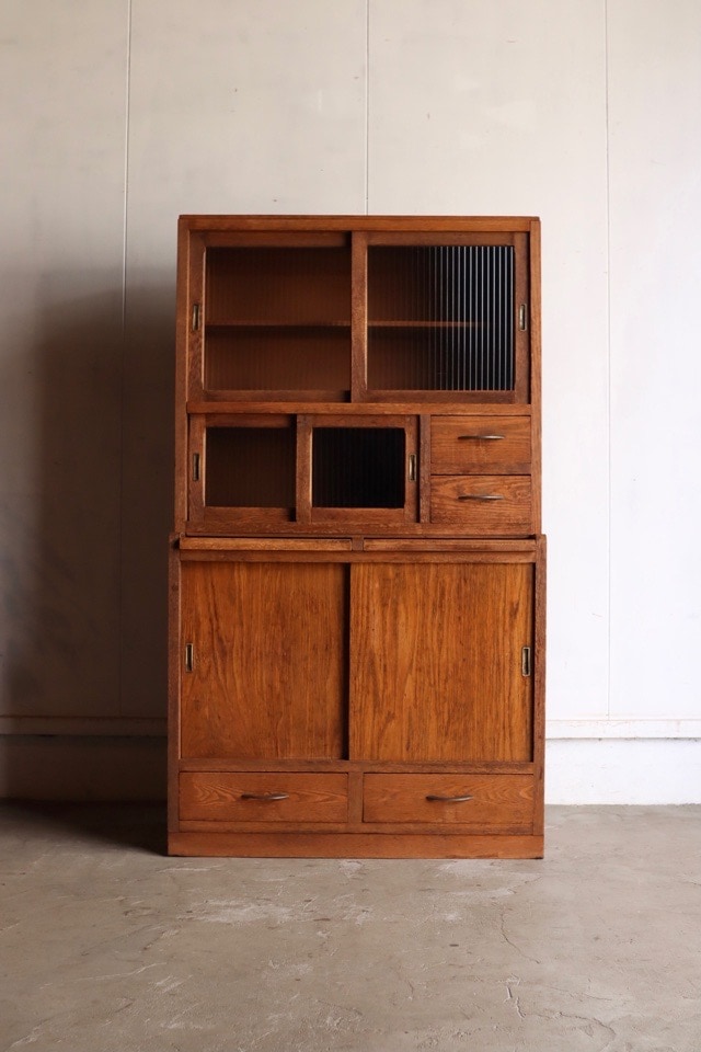 モールガラスの食器棚 | 全ての商品 - 古家具古道具 そうすけ