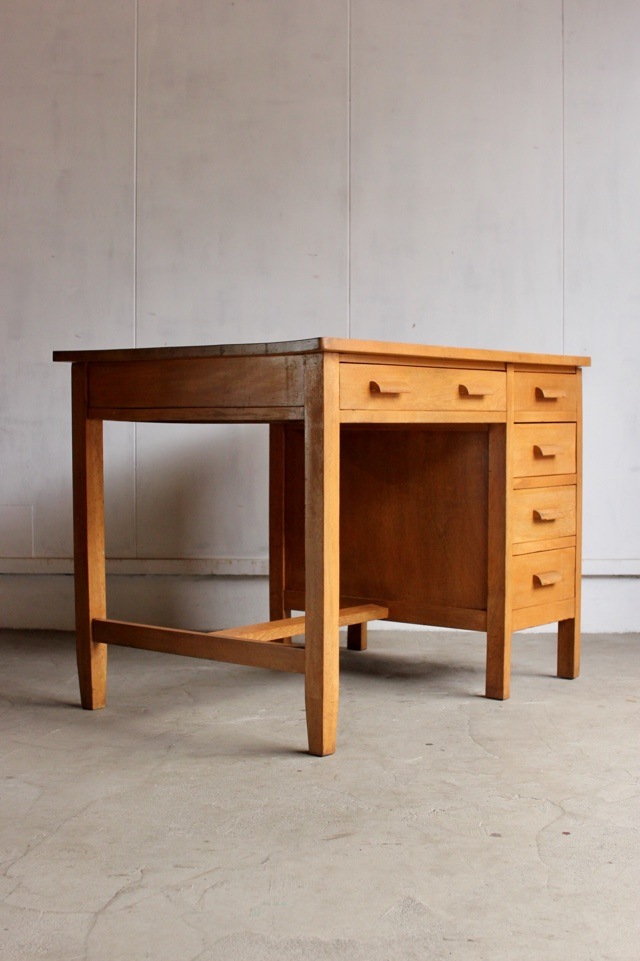 ケヤキ 片袖机 古道具 古家具 ケヤキ 片袖机 古道具 古家具