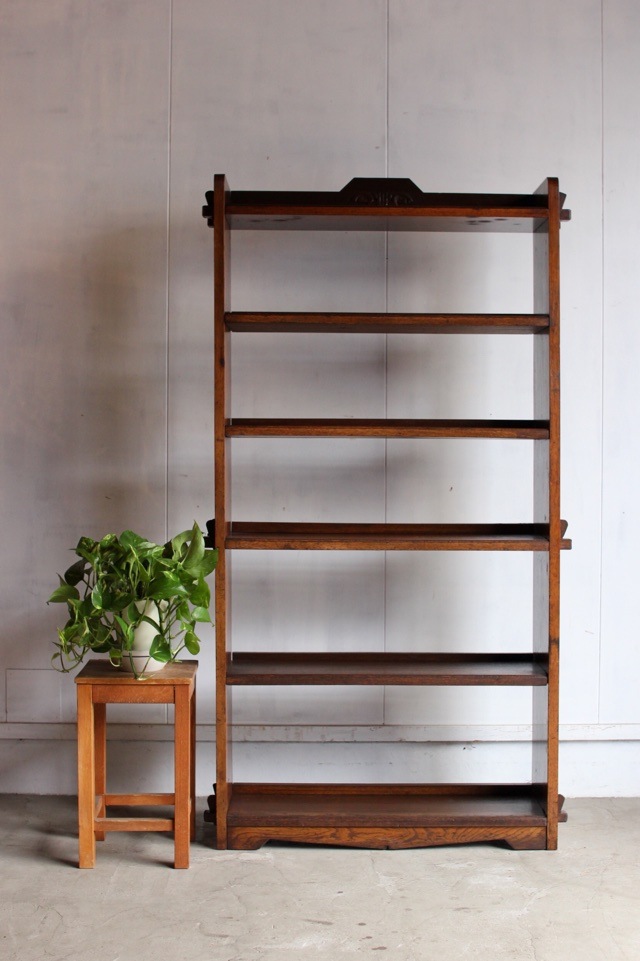 くさび止め本棚シェルフ3段古道具アンティークLTS001