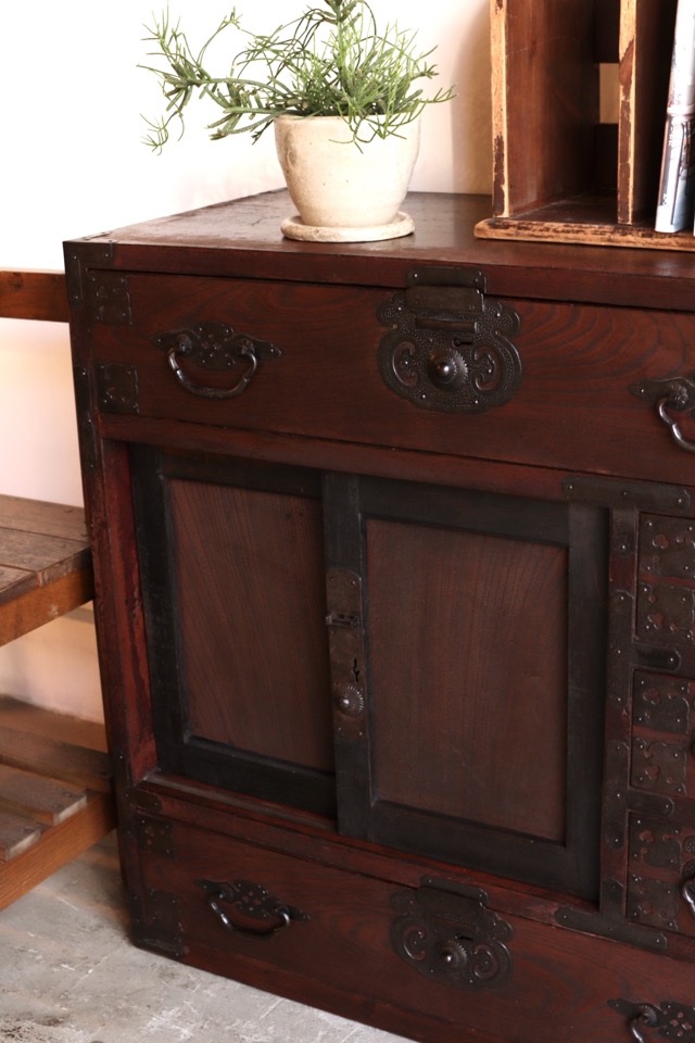 K*i様 古道具　帳場箪笥　民藝 帳場箪笥 | 全ての商品 - 古家具古道具 そうすけ