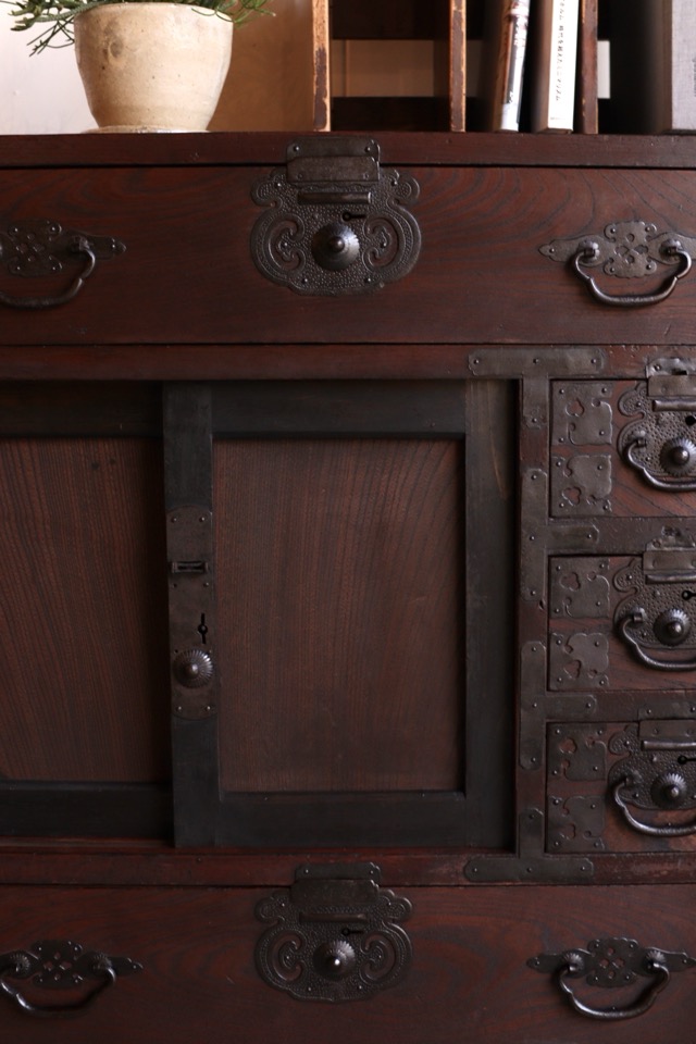 K*i様 古道具　帳場箪笥　民藝 帳場箪笥 | 全ての商品 - 古家具古道具 そうすけ