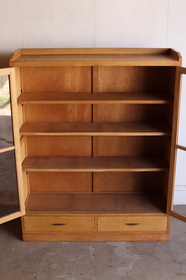 9/30まで！　古家具　木製　ガラス戸棚 9/30まで！ 古家具 木製 ガラス戸棚 9/30まで！ 古家具 木製 ガラス