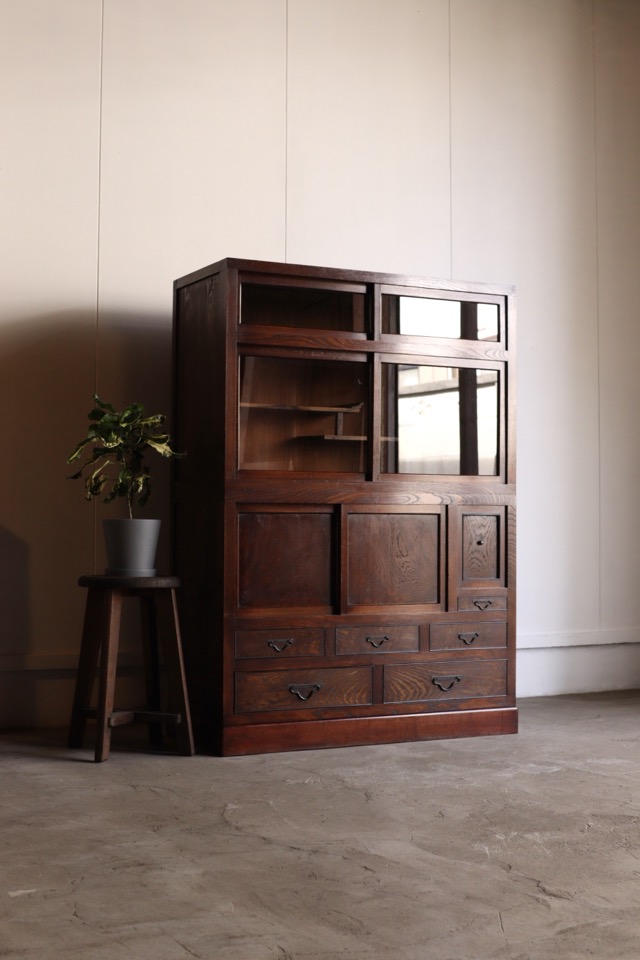 茶箪笥　木製レトロ茶道具棚 茶箪笥 木製レトロ茶道具棚 - 木製ラック・ウッドラック