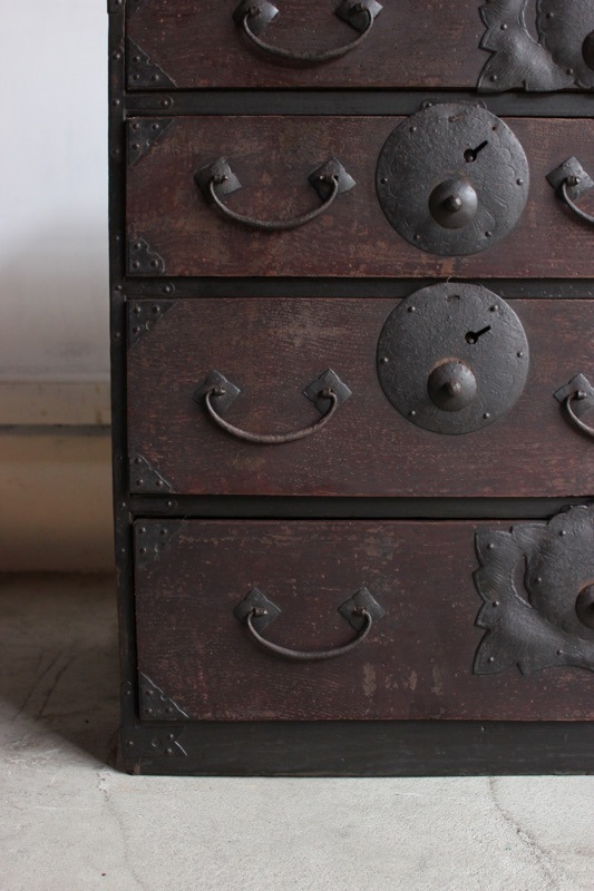 M▽舟箪笥 時代箪笥 引き出し 小物入れ 古道具 古家具 丸に枡 (38125) Amazon.co.jp: 時代箪笥民藝箪笥和箪笥古家具小箪笥小棚小