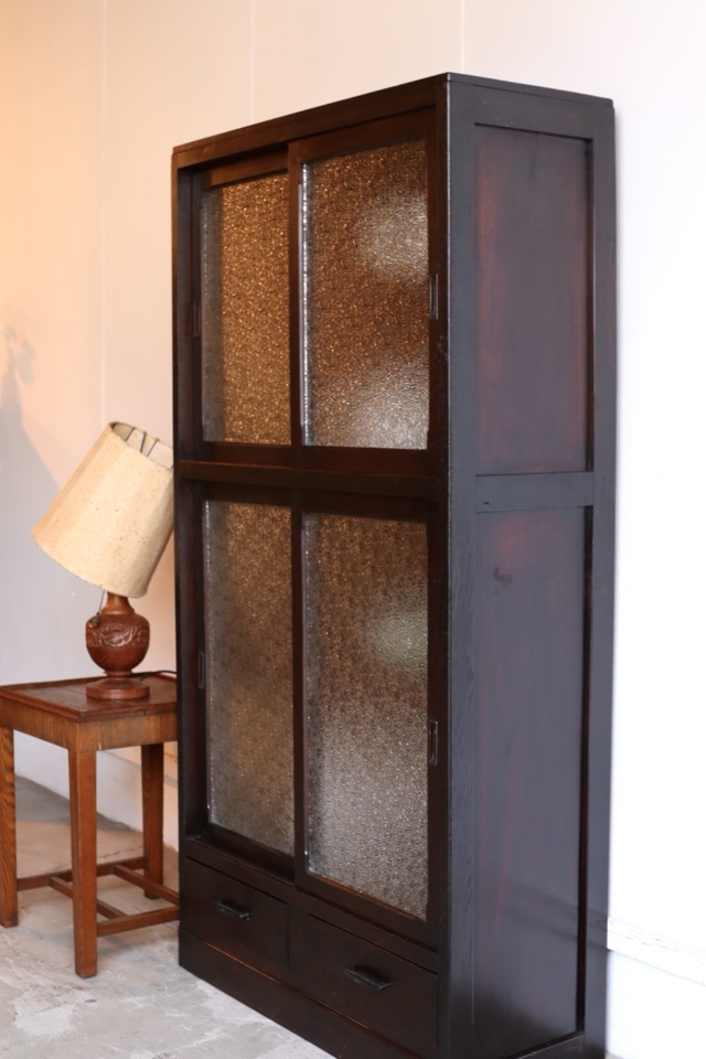 ダイヤガラスの引戸棚 | 全ての商品 - 古家具古道具 そうすけ
