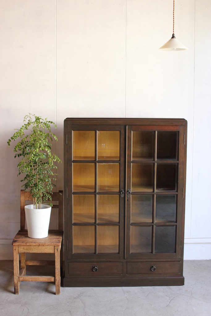 格子戸のガラス戸棚 | すべての商品 - 古家具古道具 そうすけ