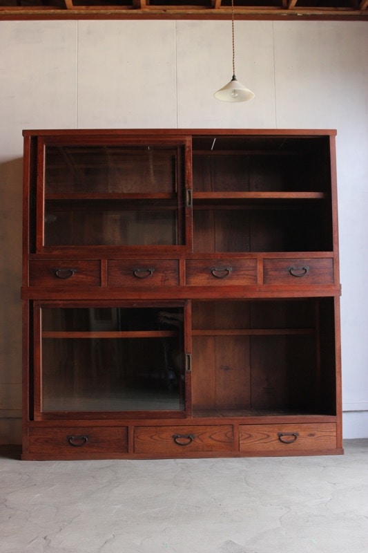 置水屋　水屋箪笥　茶道具　銅釜　食器棚　木製家具　古家具　古道具　置き水屋 置水屋 水屋箪笥 茶道具 銅釜 食器棚 木製家具 古家具 古道具