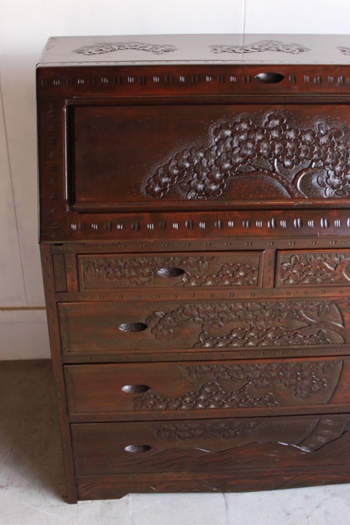 和製アンティーク　 ライティングビューロー 古道具 小物入れ 古民具 英国アンティーク ライティングビューロー｜rocca rocca