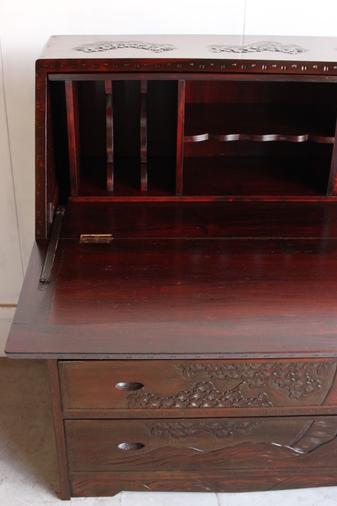 和製アンティーク　 ライティングビューロー 古道具 小物入れ 古民具 和製アンティーク ライティングビューロー 古道具 小物入れ 古民具