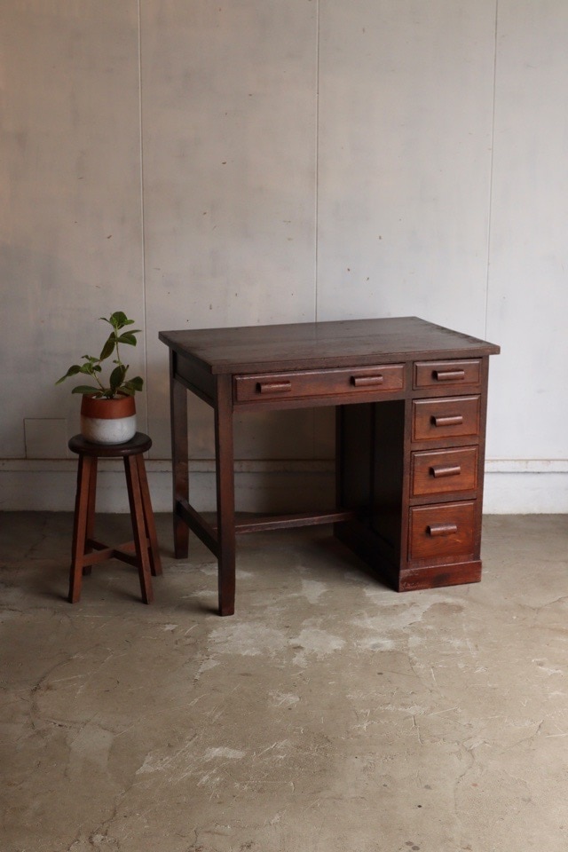 ケヤキ 片袖机 古道具 古家具 片袖机 | 全ての商品 - 古家具古道具 そうすけ
