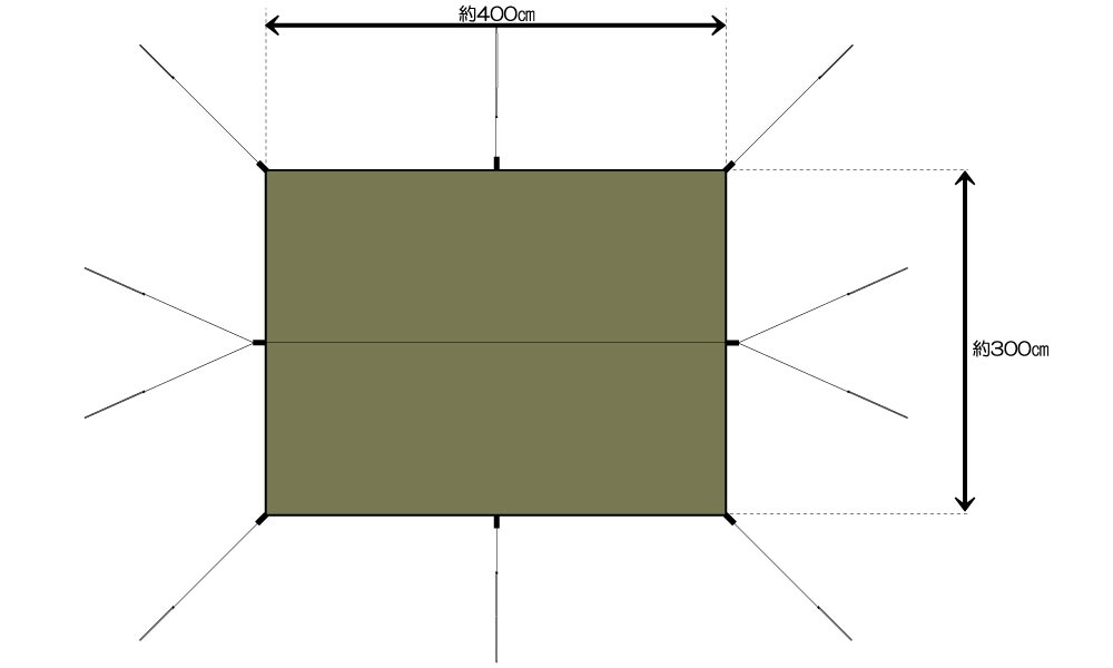 cotton KOKAGE tarp ARMY GREEN