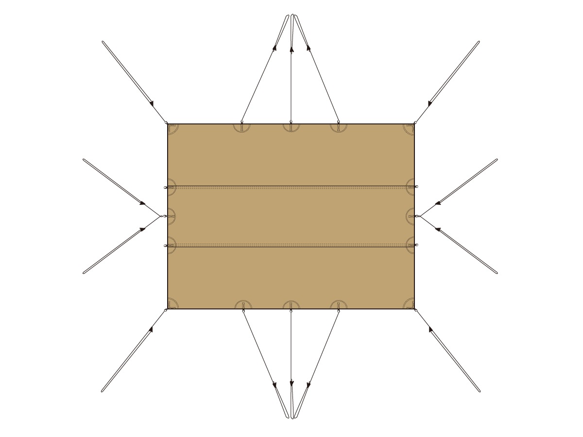 cotton KOKAGE tarp WIDE ��BIG SHADOW�� Sand Color