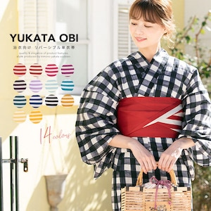 半幅帯　単衣から夏向き！浴衣にも！赤×ベージュ×青のトリコロール　美品 帯,半幅帯・半巾帯・細帯 | きもの館 創美苑