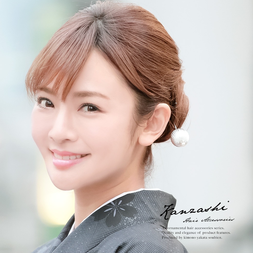 玉簪　小紋用　浴衣用　訪問着用　色留袖用　ゴールド　シルバー　ブロンズ　パール　髪飾り