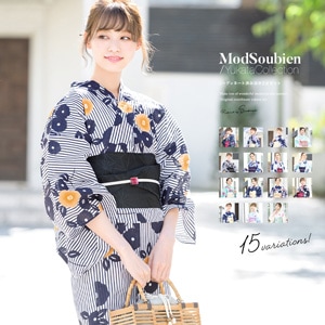 浴衣 セット レディース 浴衣セット 半幅帯 大人 2点セット（浴衣/帯） 夏 花火大会 ボヌールセゾン フリー 送料無料