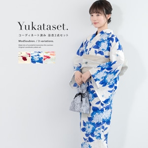 浴衣 セット レディース 浴衣セット 兵児帯 2026新コーデ 大人 2点セット 白 青 水色 赤 金魚 朝顔 紫陽花 花柄 帯 夏 Sサイズ フリーサイズ 送料無料