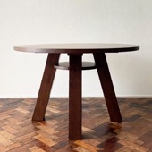 サークル ダイニングテーブル 112 ブラウン PURO