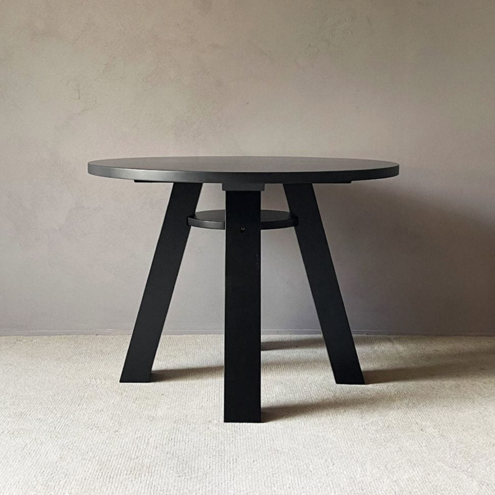 【展示品販売】サークル ダイニングテーブル 098 ブラック PURO/プーロ　コンディション：傷有