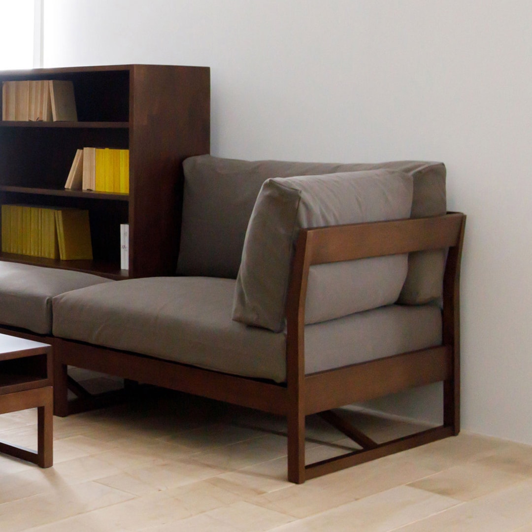 【展示品販売】ワンアームソファ 083L TOCCO/トッコ　カバー：D1 MN5 ブラウン　コンディション：傷有