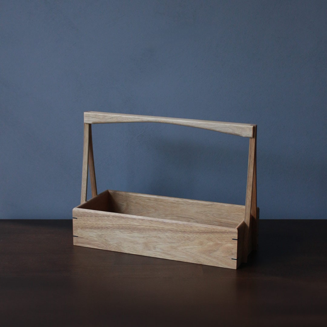 【ke-shiki】 オカモチ 木製 持ち運び収納