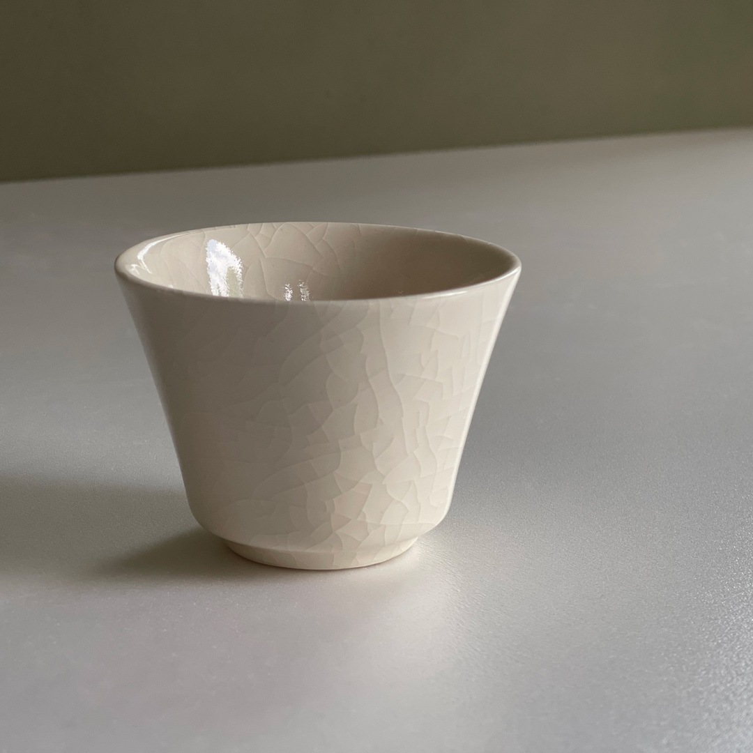 【南景製陶園】碗 高台 白貫入（湯呑み）