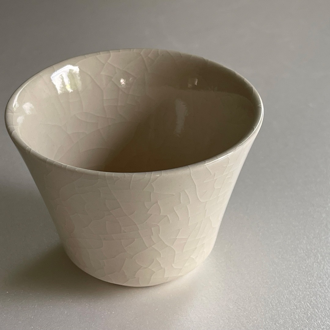 【南景製陶園】碗 高台 白貫入（湯呑み）