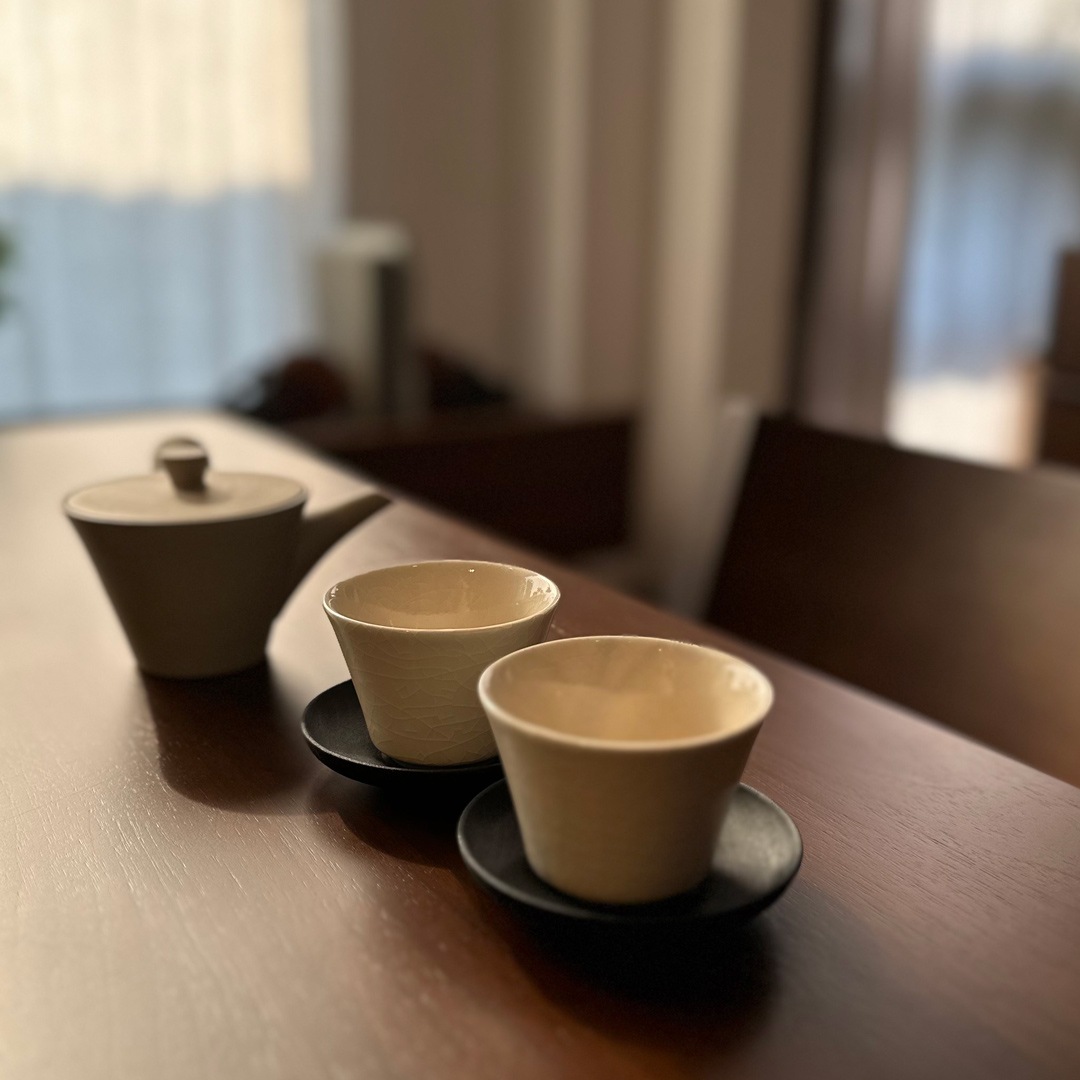 【南景製陶園】碗 高台 白貫入（湯呑み）