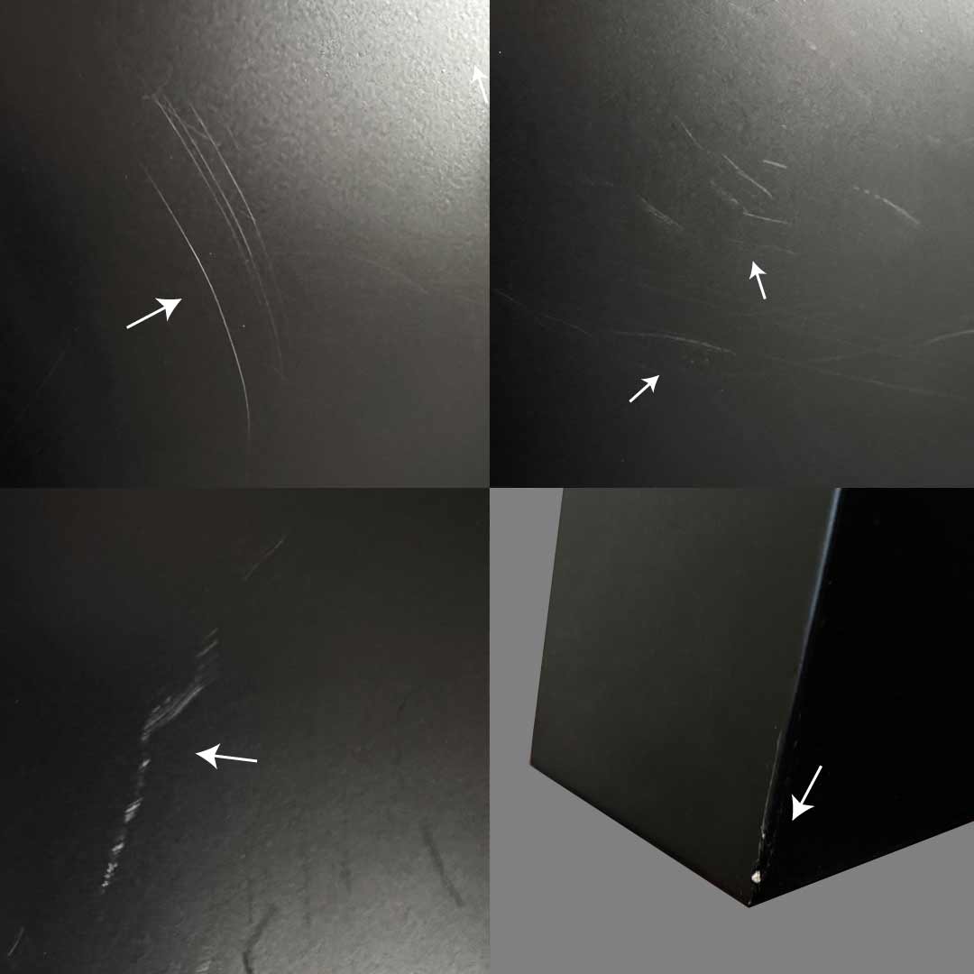 【展示品販売】サークル ダイニングテーブル 098 ブラック PURO/プーロ　コンディション：傷有