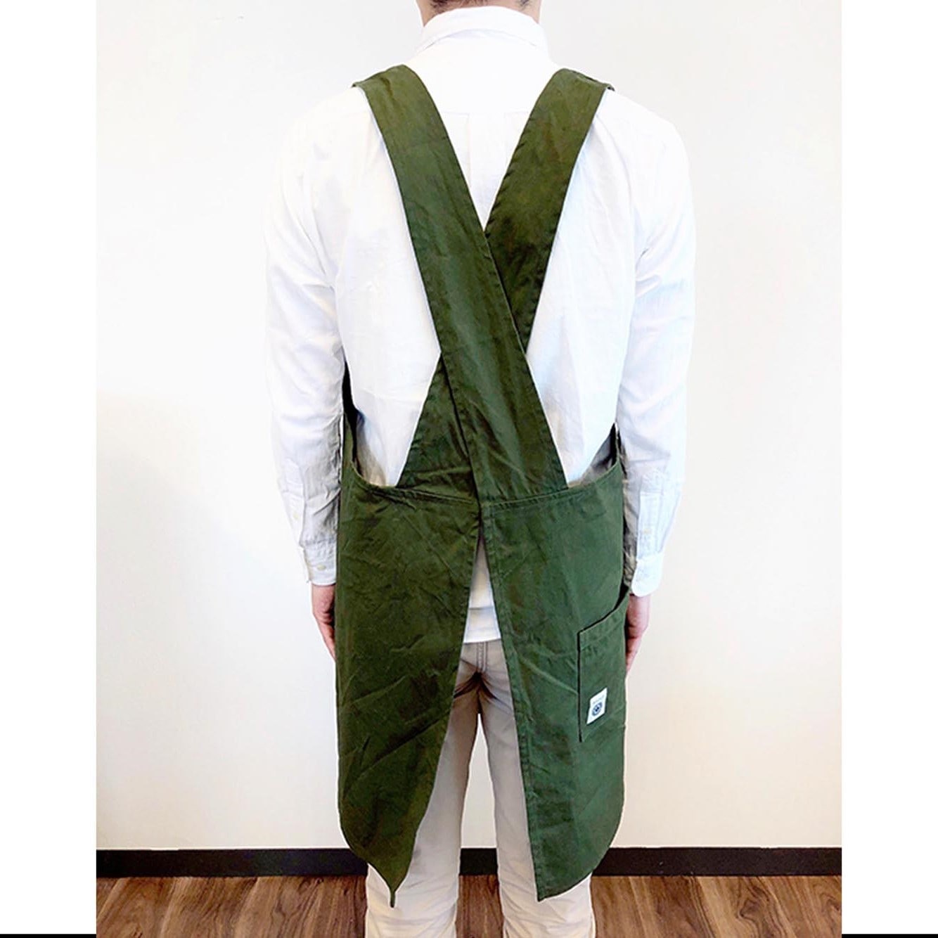 バッククロスエプロン メンズサイズ カーキ COMODO