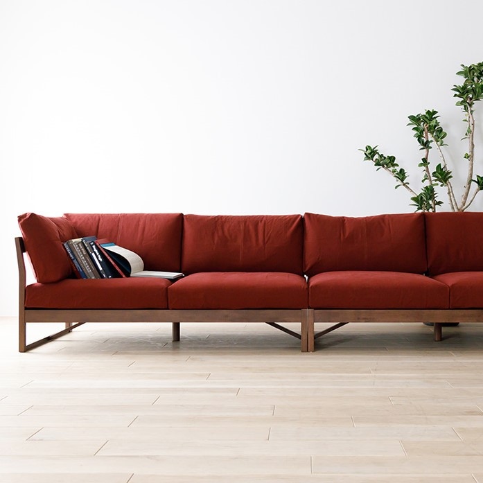 ネイビー布地ソファ 木製フレーム TOCCO 160 ネイビー布地ソファ 木製フレーム TOCCO 160