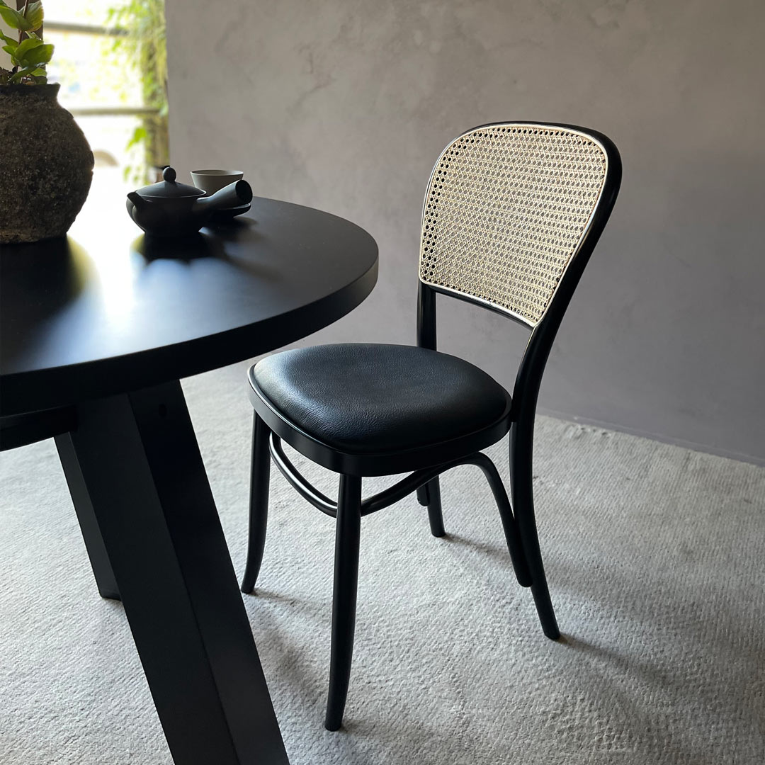 サイドチェア Z ラタン ブラック TORCERE/トルチェーレ (受注生産品）