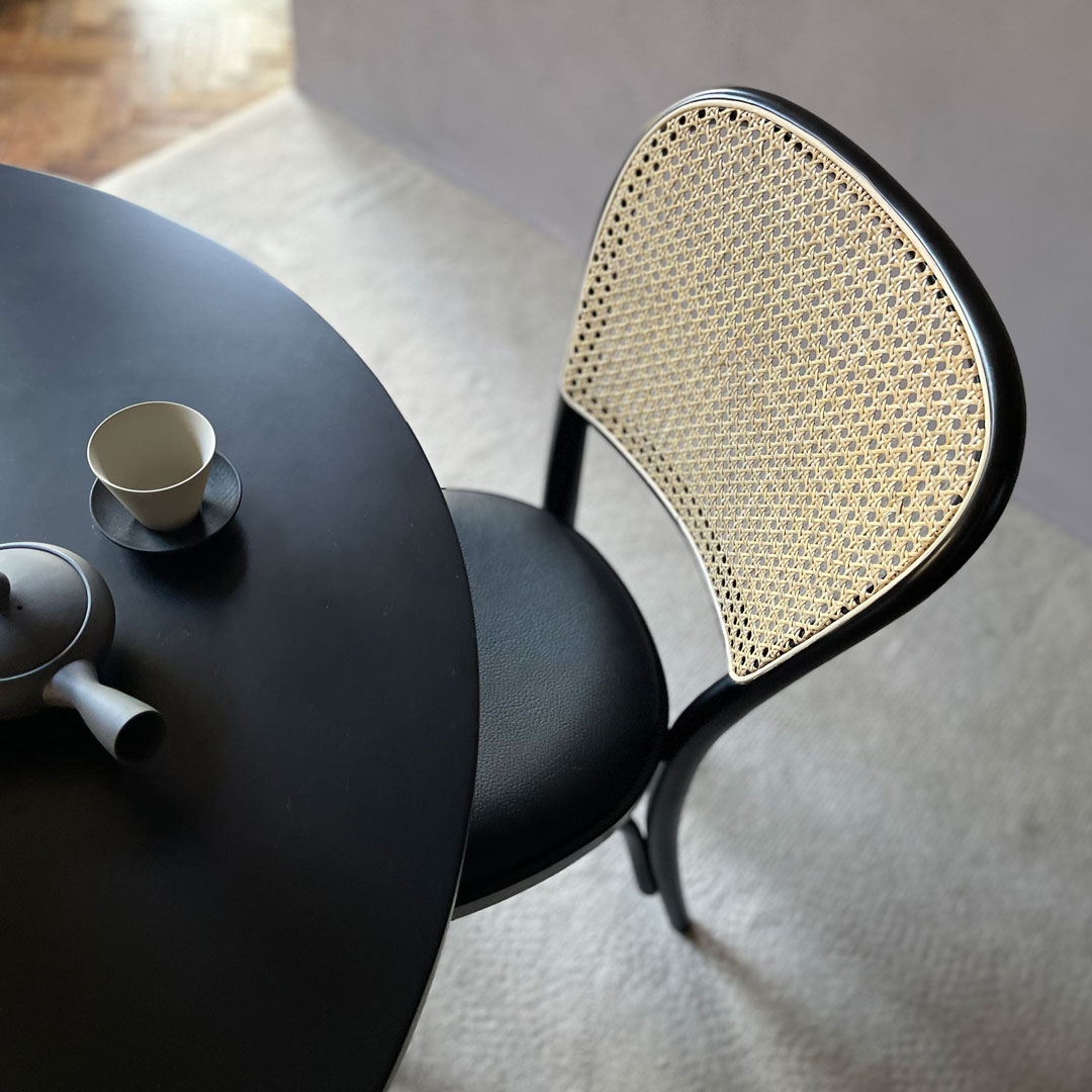 サイドチェア Z ラタン ブラック TORCERE/トルチェーレ (受注生産品）