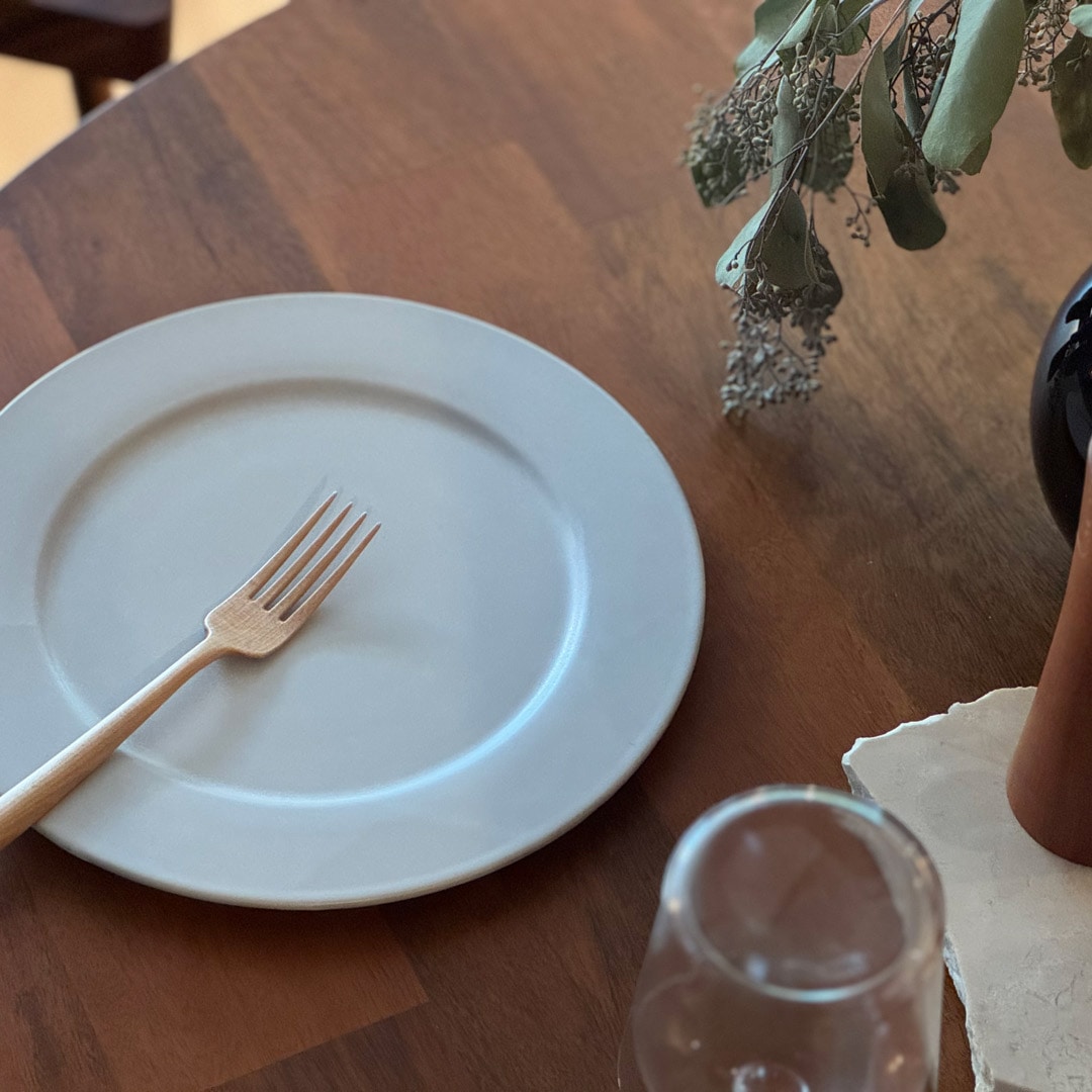 【SyuRo】炻器プレート　ホワイト