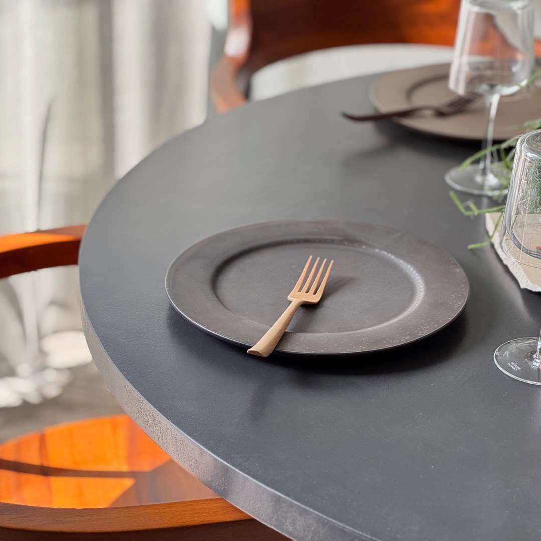 【SyuRo】炻器プレート　ブラック