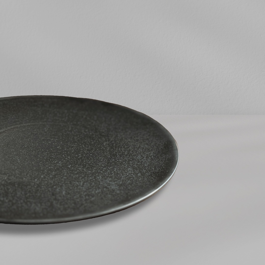 【SyuRo】炻器プレート　ブラック
