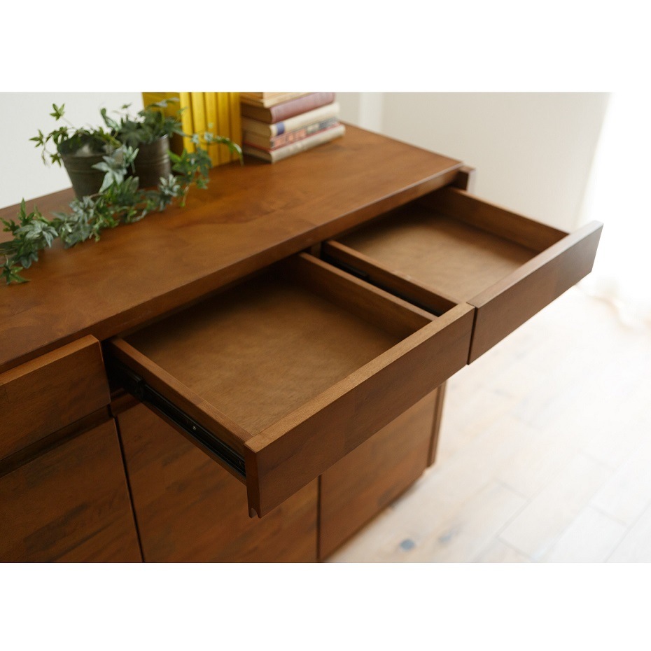 【良品】CORIGGE MARKET 無垢材 リビングボード 180リビングコレクションサイドボード 天然木ホワイトオーク LED