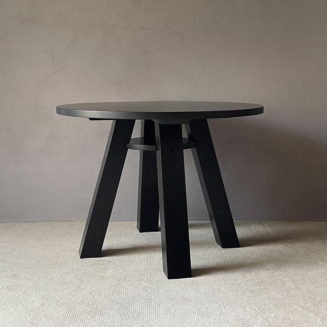 サークル ダイニングテーブル 098 ブラック PURO