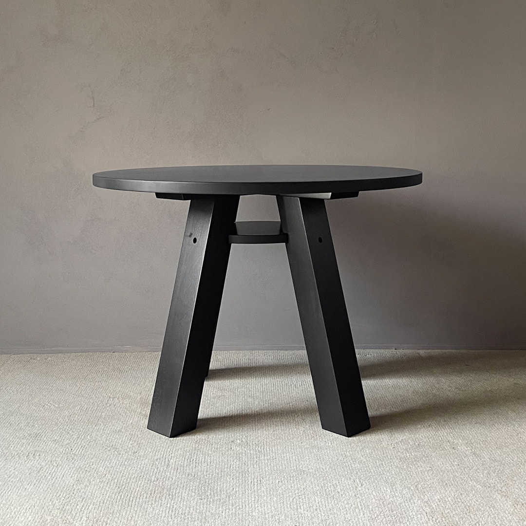 サークル ダイニングテーブル 098 ブラック PURO