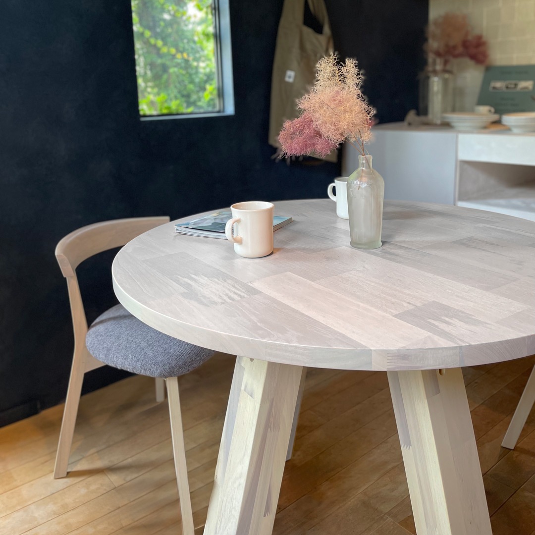 サークル ダイニングテーブル 098 ホワイト PURO