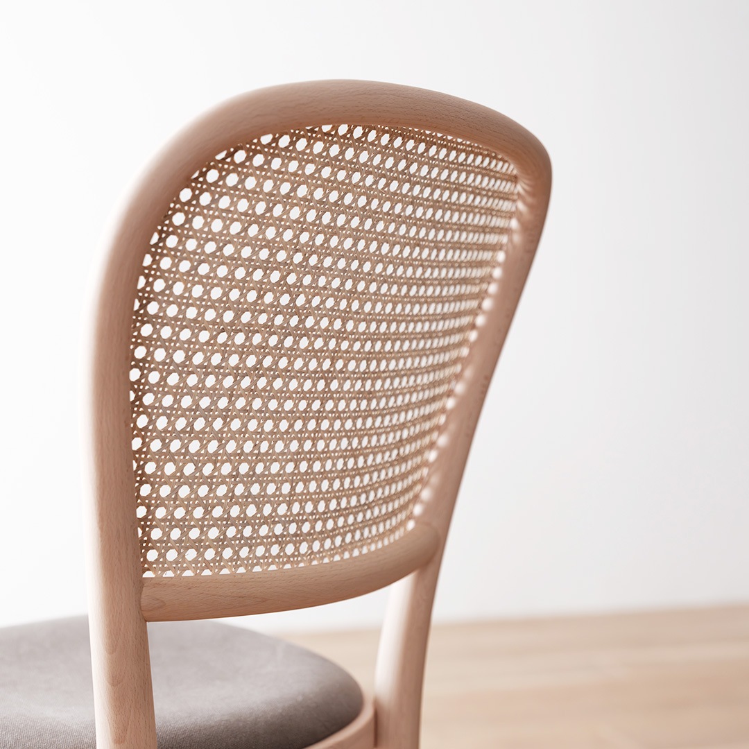 サイドチェア Z ラタン ホワイト TORCERE (受注生産品）