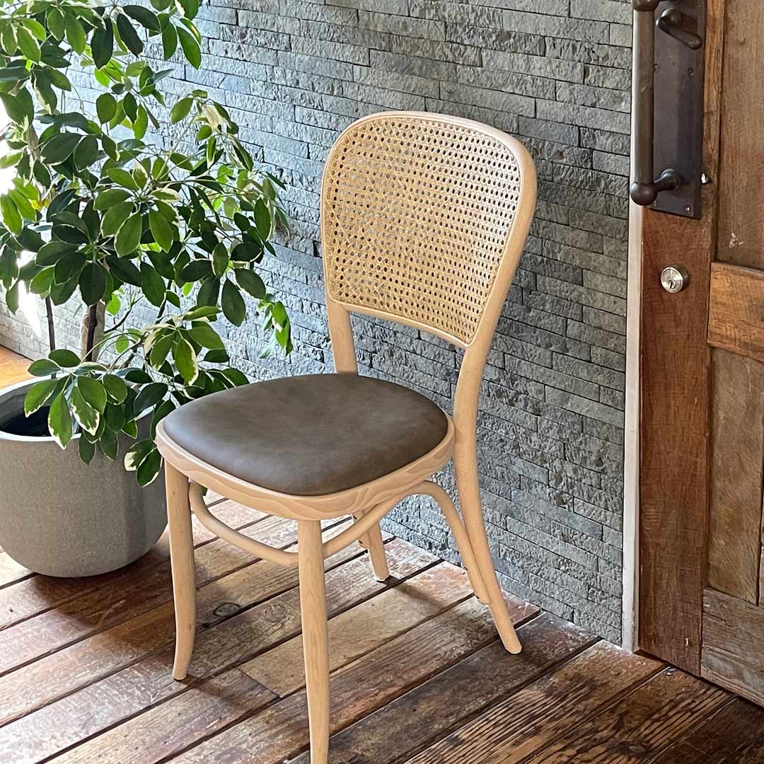 サイドチェア Z ラタン ホワイト TORCERE (受注生産品）