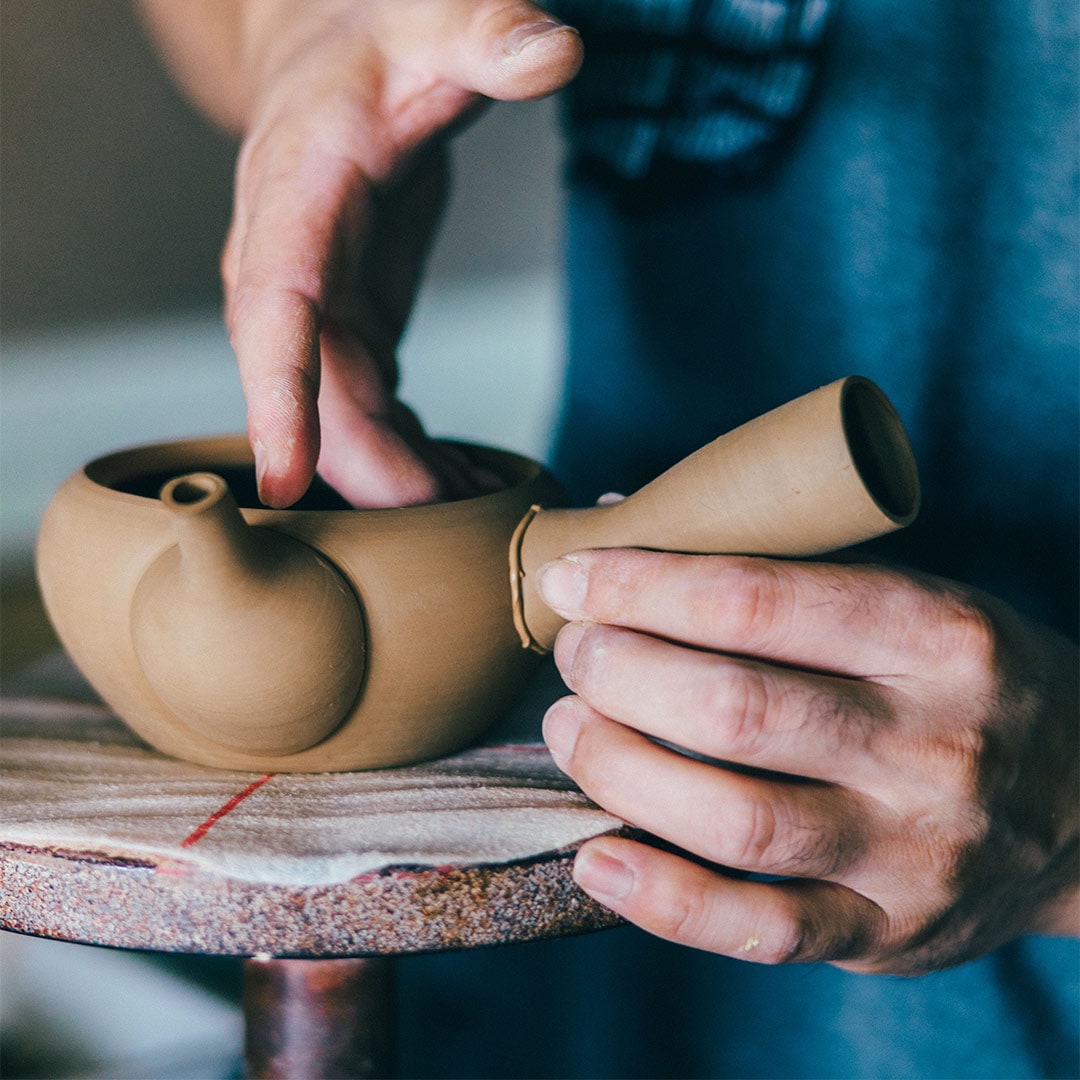 【南景製陶園】急須(共茶こし) SENCHA 150 白錬